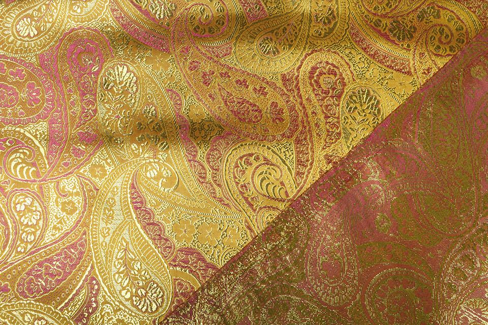 Brokaat Charlotte Paisley Oker Geel