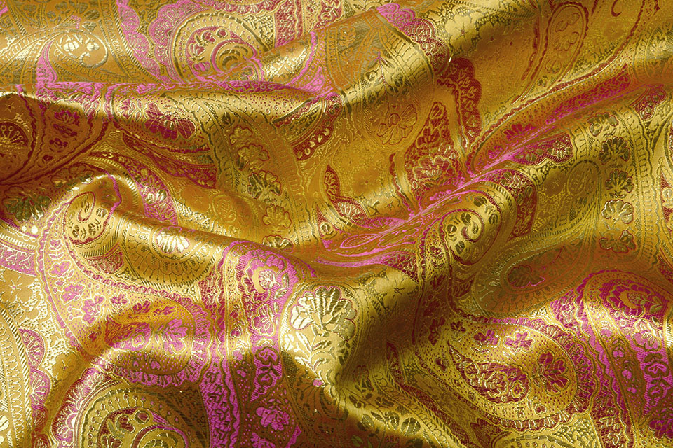 Brokaat Charlotte Paisley Oker Geel