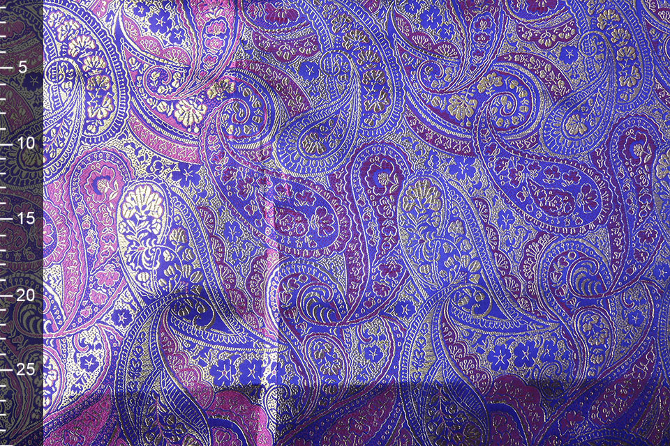 Brokaat Charlotte Paisley Kobaltblauw