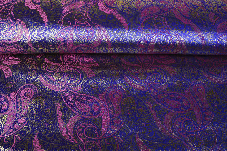 Brokaat Charlotte Paisley Kobaltblauw