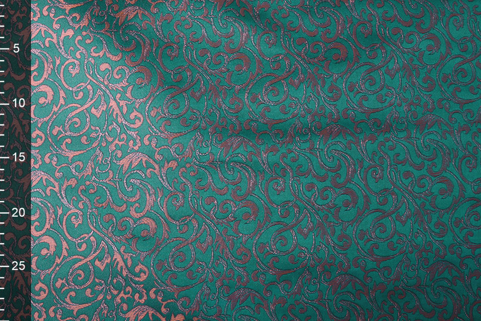 Brokaat Swirl Ornament Zeegroen