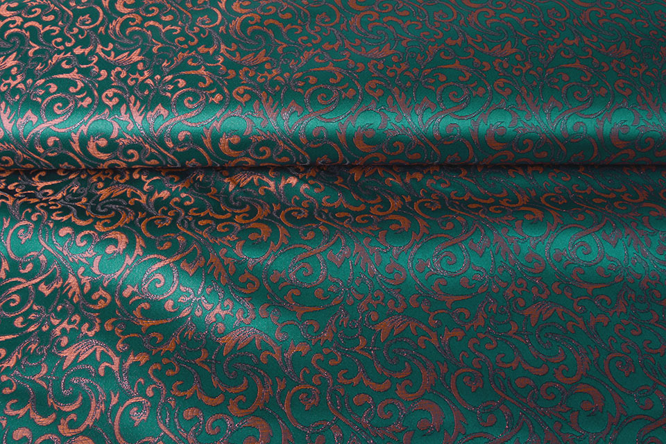 Brokaat Swirl Ornament Zeegroen