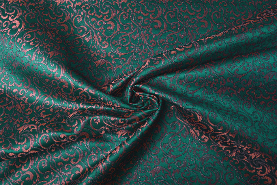 Brokaat Swirl Ornament Zeegroen