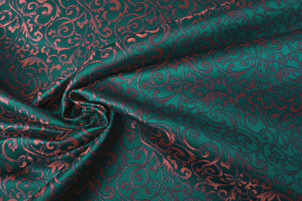Brokaat Swirl Ornament Zeegroen