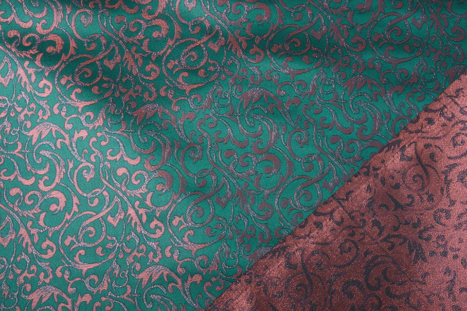 Brokaat Swirl Ornament Zeegroen