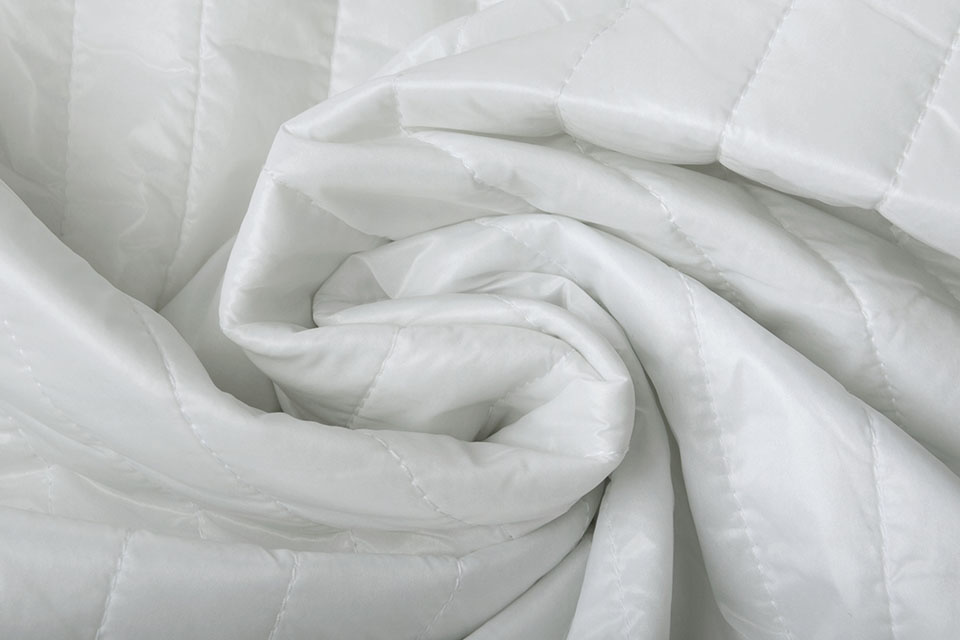 Double Sided Quilted Jacket Fabric White