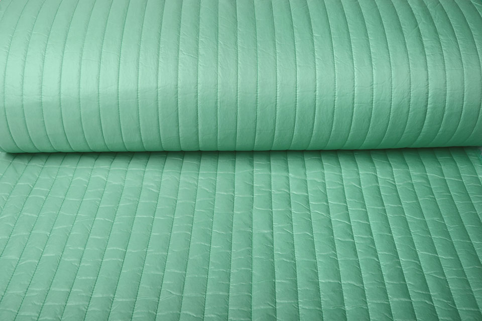 Double Sided Quilted Jacket Fabric Mint Green