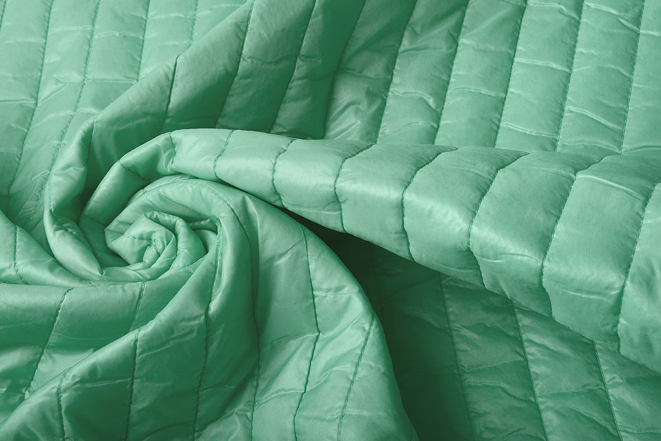 Double Sided Quilted Jacket Fabric Mint Green