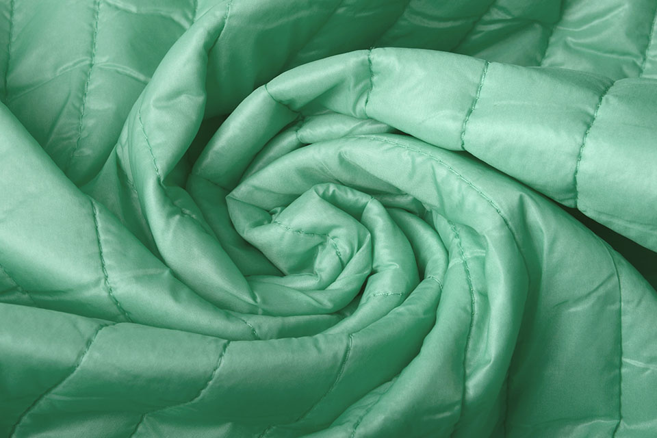 Double Sided Quilted Jacket Fabric Mint Green