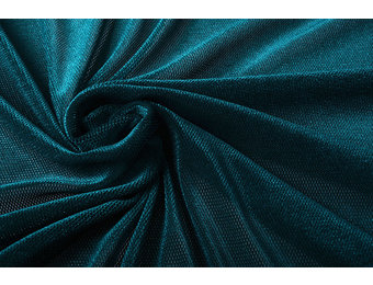 Samt Feiner Gaze Petrol