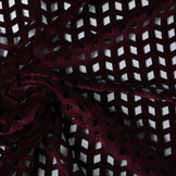Velours Mesh Checks Bordeaux