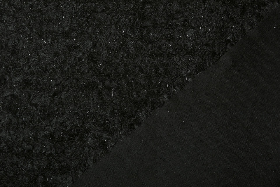 Fancy Bouclé Glitzer Schwarz
