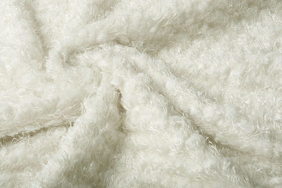 Fancy Bouclé Glitzer Off White