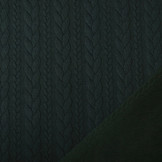 Gebreide Kabel Stof Tricot Donker Groen
