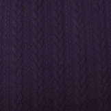 Gebreide Kabel Stof Tricot Donker Paars