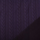 Strickstoff Zopfmuster Jersey Dunkel Lila