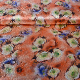 Brocade Floral Motif Floro Coral