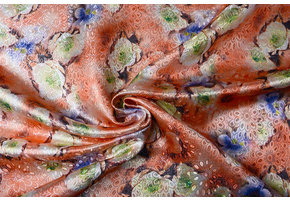 Brocade Floral Motif Floro Coral