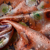 Brokaat Bloemenmotief Floro Koraal