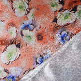Brocade Floral Motif Floro Coral