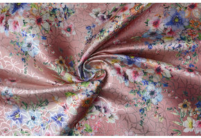 Brocade Ornamental Motif Kiemura Old Pink