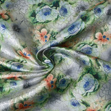 Brocade Ornamental Motif Kiemura Silver Green