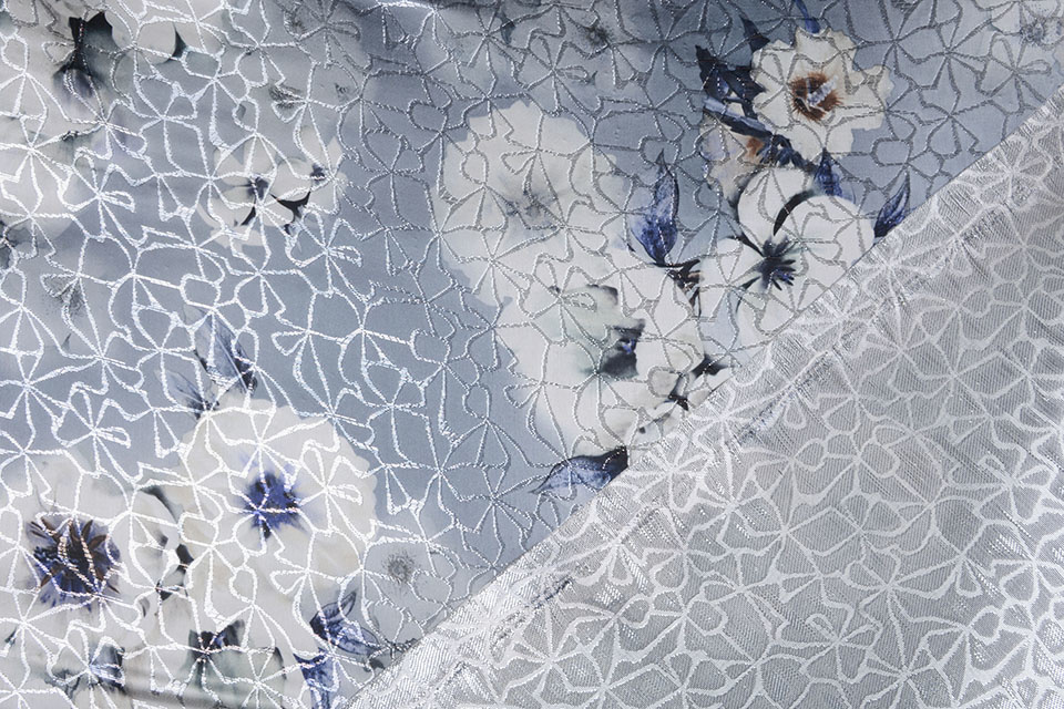 Brocade Ornamental Motif Kiemura Light Mauve