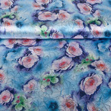 Brokaat Siermotief Kiemura Blauw Paars