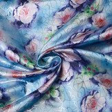 Brokaat Siermotief Kiemura Blauw Paars