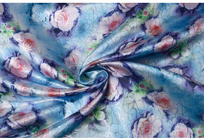 Brocade Ornamental Motif Kiemura Blue Purple