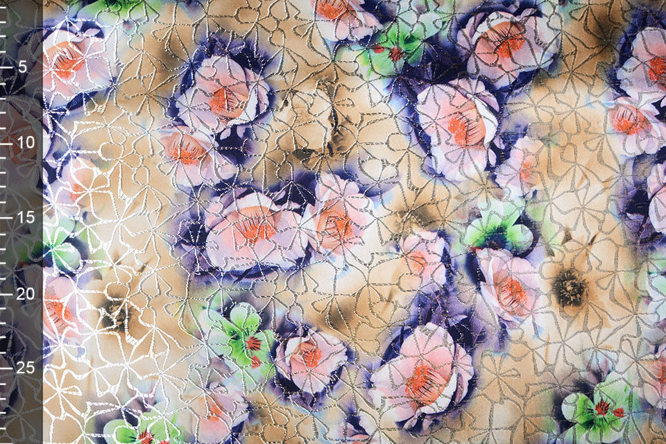 Brocade Ornamental Motif Kiemura Mocha Purple
