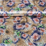 Brokaat Siermotief Kiemura Mokka Paars