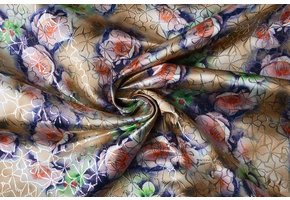 Brocade Ornamental Motif Kiemura Mocha Purple