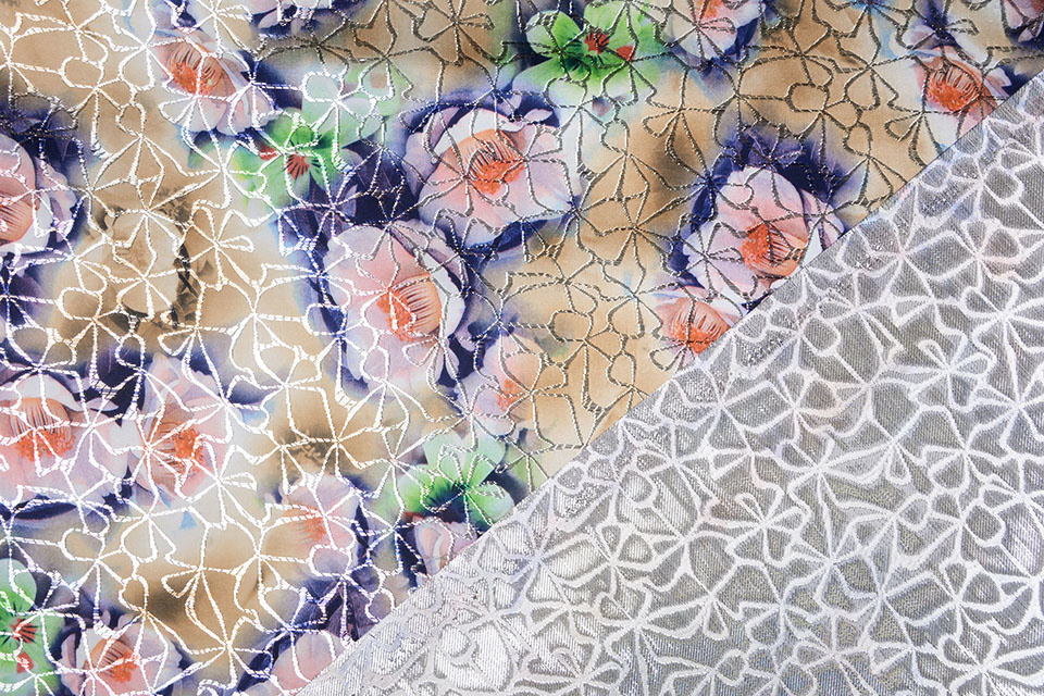 Brocade Ornamental Motif Kiemura Mocha Purple