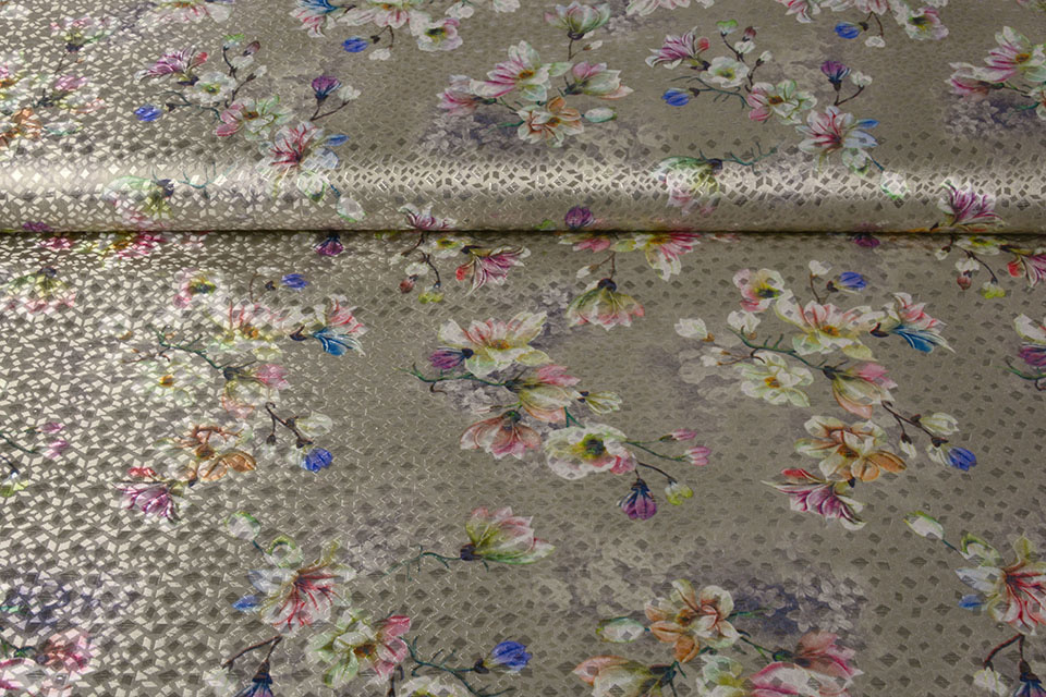 Brocade Diamond Motif Timanti Taupe