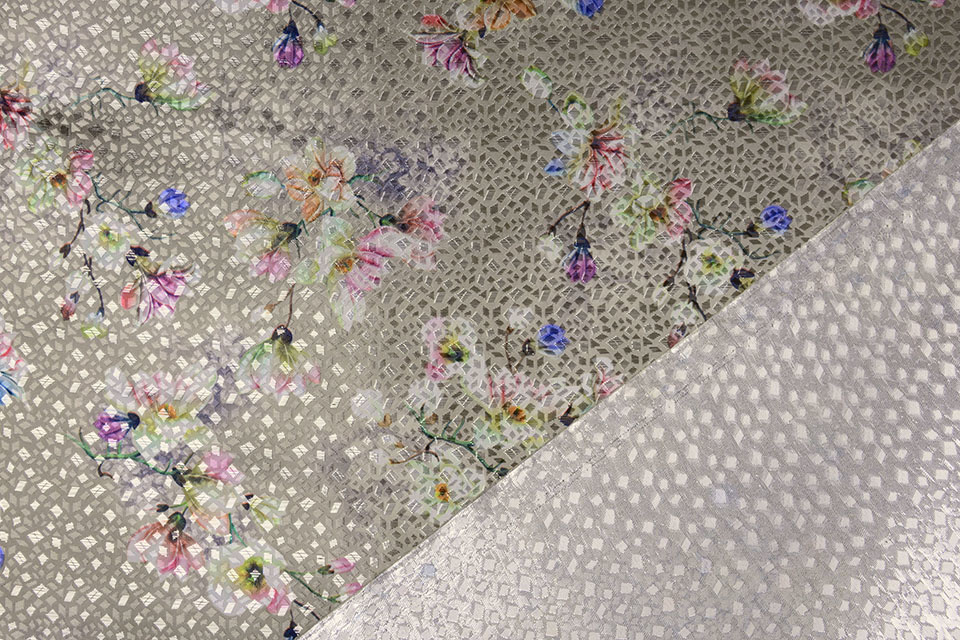 Brocade Diamond Motif Timanti Taupe