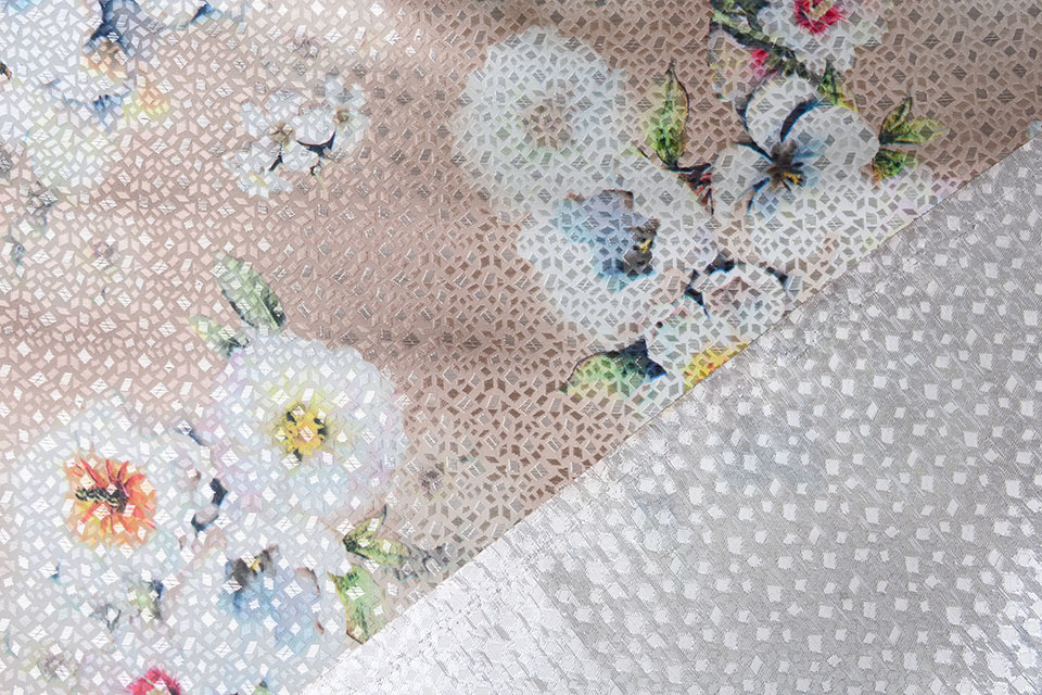 Brocade Diamond Motif Timanti Powder Pink