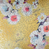 Brokaat Siermotief Kiemura Oker Geel