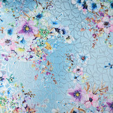 Brokaat Siermotief Kiemura Blauw Multi