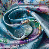 Brokaat Siermotief Kiemura Blauw Multi