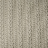 Strickstoff Zopfmuster Jersey Taupe