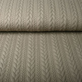 Gebreide Kabel Stof Tricot Taupe