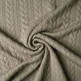 Gebreide Kabel Stof Tricot Taupe