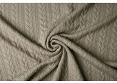 Knitted Cable Fabric Tricot Taupe