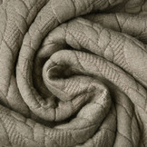 Knitted Cable Fabric Tricot Taupe