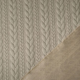 Knitted Cable Fabric Tricot Taupe