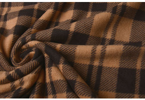 Printed Polar Checkered Warm Orange