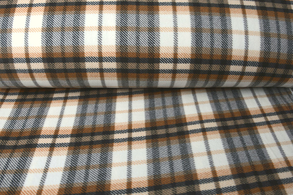 Printed Polar Checkered Orange