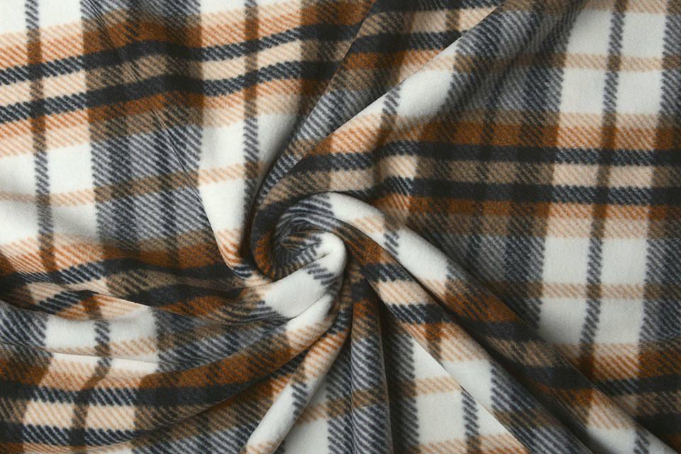 Printed Polar Checkered Orange