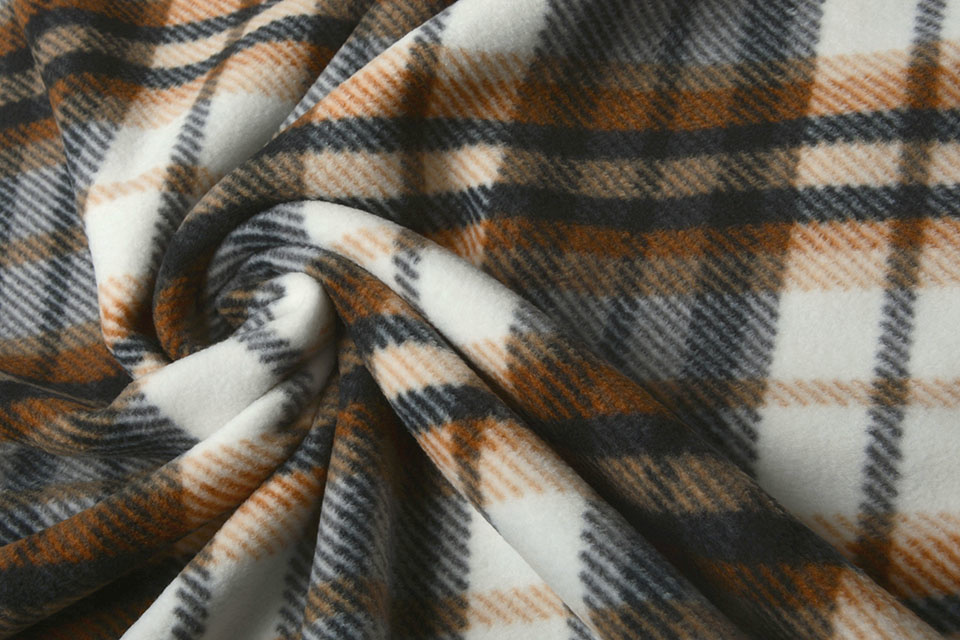 Printed Polar Checkered Orange